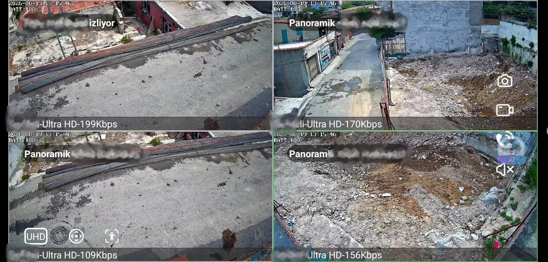 4G Güneş Panelli İnşaat Kamerası